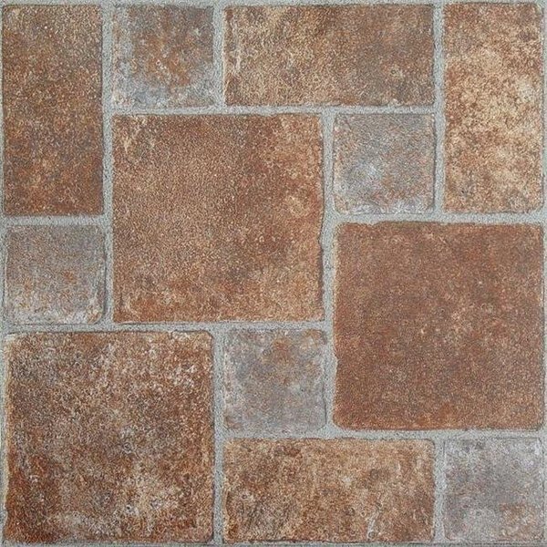 Achim FTVGM33245 12 x 12 in. Tivoli Self Adhesive Vinyl Floor 45 Tile; Brick Pavers - 45 sq. ft., Achim Importing, Mfr#: FTVGM33245
